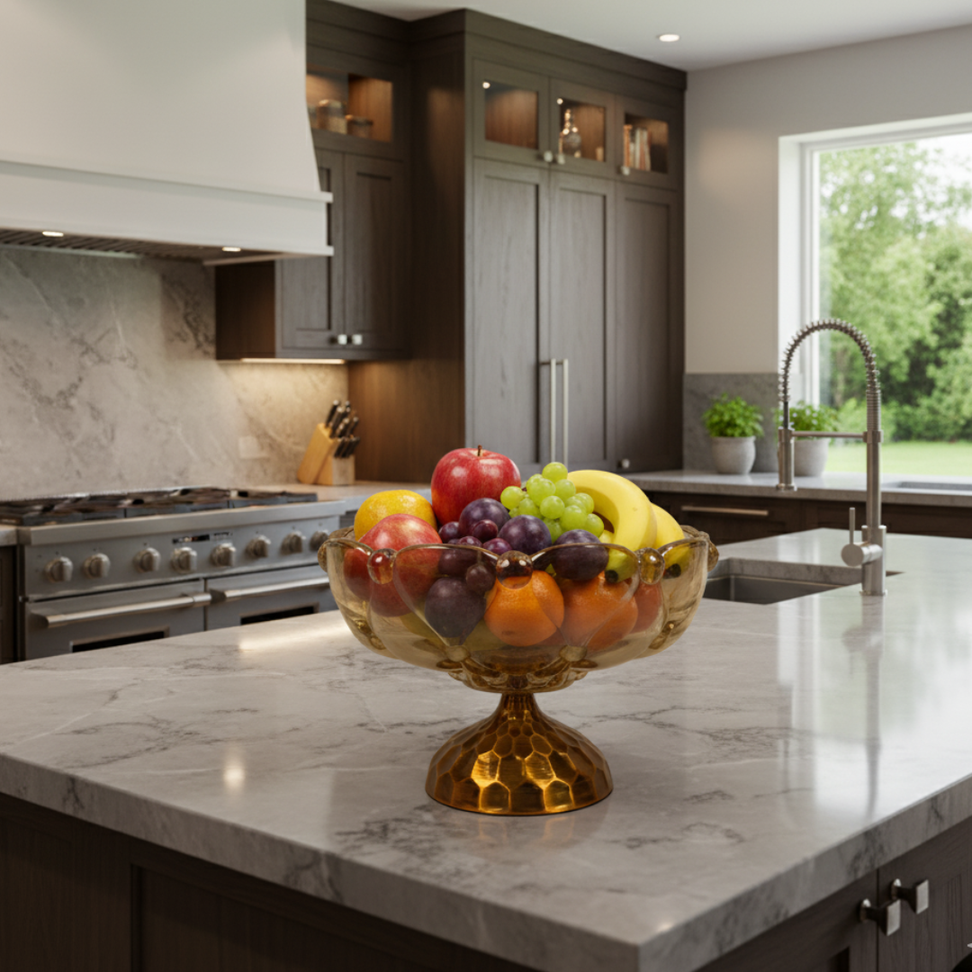 Gold Elegant Fruit Bowl