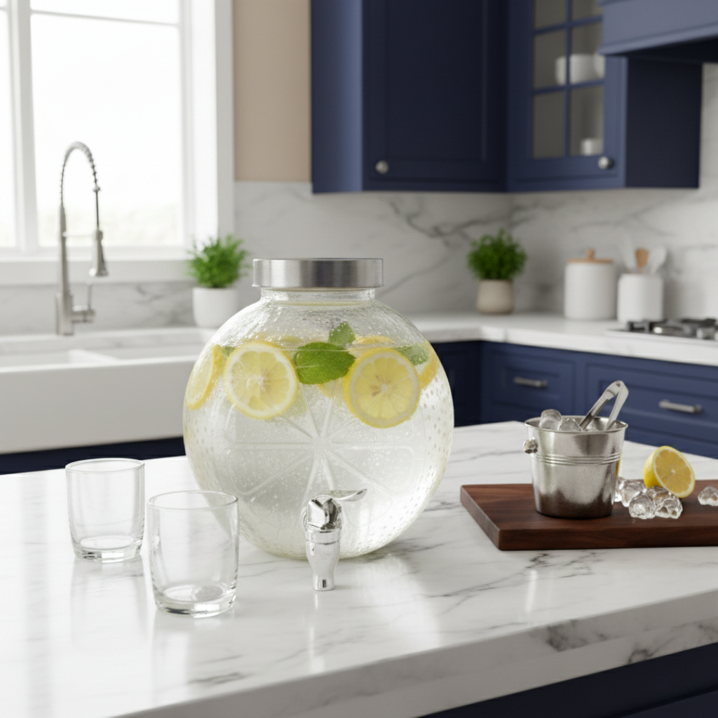 Green Kivvi Glass Canister - 5L